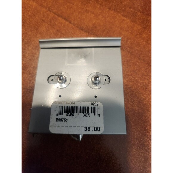 Nordstrom Sequin Silver Tone Chandelier Earrings CZ Crystal Rhinestones Pierced - Picture 2 of 2